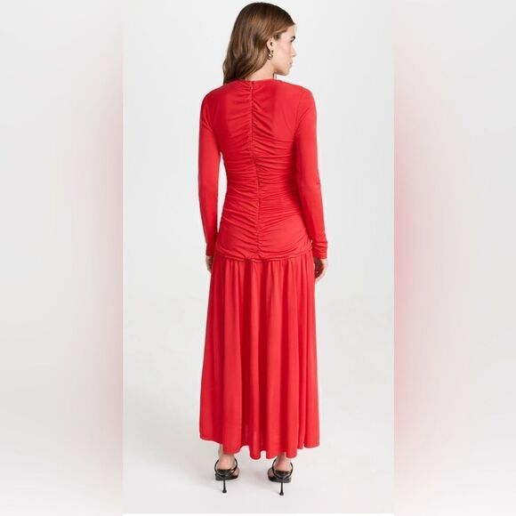 FARM Rio Red V Neckline Long Sleeve Dress - Picture 6 of 17